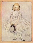 Ethel Everett - Edwardian Girl Standing with Hat