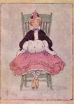 Ethel Everett - Edwardian Girl Seated with Muff
