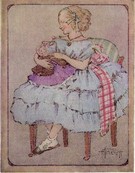 Ethel Everett - Edwardian Girl Sitting with Doll - Image 1